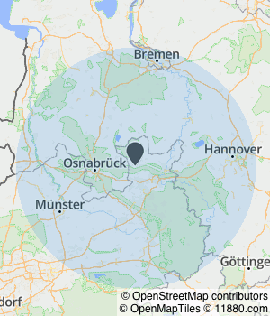 Kartendarstellung des Servicegebiets von HydroClean