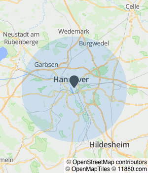 Servicegebiet von Pflegefit GmbH Kartendarstellung des Servicegebiets von Pflegefit GmbH