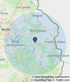 Kartendarstellung des Servicegebiets von Schneider Solutions