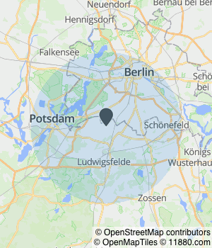 Kartendarstellung des Servicegebiets von A.S.B. Gebäudereinigung