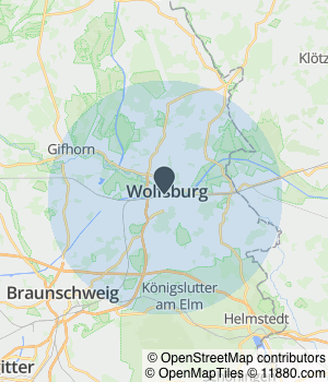 Kartendarstellung des Servicegebiets von Droßel & Leitzke