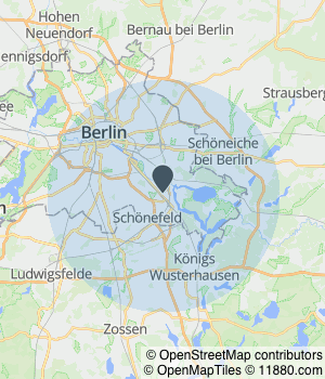 Kartendarstellung des Servicegebiets von JMB Service-Ihre Gebäudereinigungsfirma