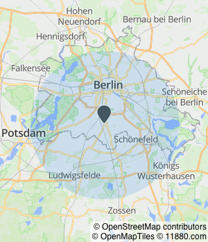 Kartendarstellung des Servicegebiets von Sattlerei Eren