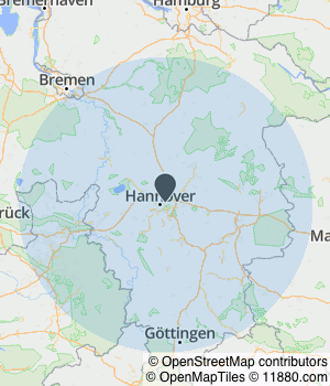 Kartendarstellung des Servicegebiets von Moebeltaxi81.com