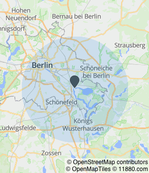 Servicegebiet von Pedalerie Berlin Kartendarstellung des Servicegebiets von Pedalerie Berlin