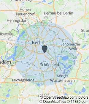 Kartendarstellung des Servicegebiets von SMS Autokauf