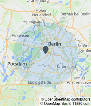 Kartendarstellung des Servicegebiets von Umzugshelfer Berlin