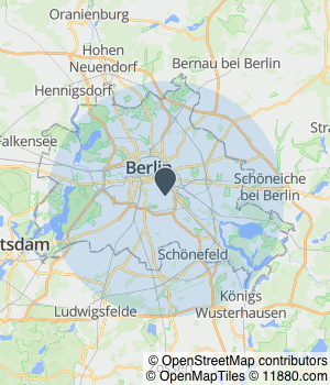 Kartendarstellung des Servicegebiets von Önis Dienstleistungen