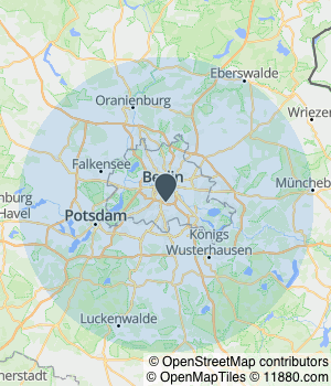 Kartendarstellung des Servicegebiets von FloorexzellenZ GmbH