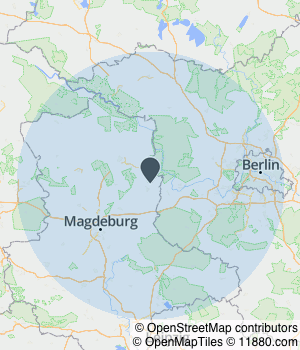 Kartendarstellung des Servicegebiets von Fäkalienentsorgung Fischer Inh. Sven Rönnpage