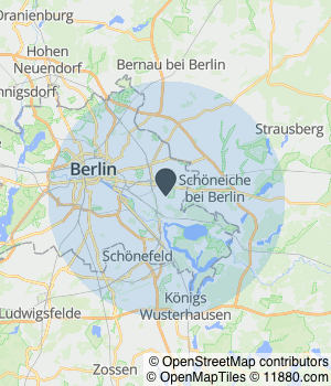 Kartendarstellung des Servicegebiets von Naturheilpraxis Hartmut Zappe