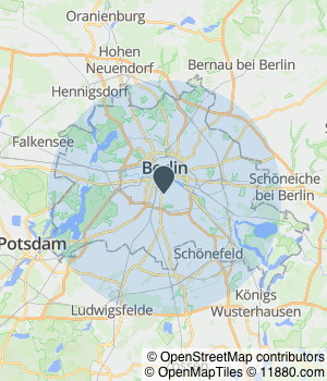Kartendarstellung des Servicegebiets von Ak 24/7 Logistik UG