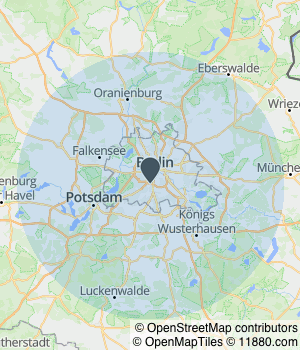 Kartendarstellung des Servicegebiets von Kaminpalast