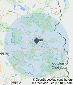 Kartendarstellung des Servicegebiets von Kanzlei Barz