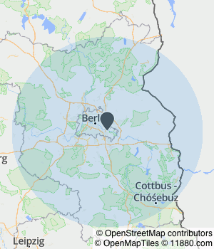 Kartendarstellung des Servicegebiets von Elses Leibspeisen Beate Else Rudolph