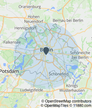 Kartendarstellung des Servicegebiets von CeWe Bau Service