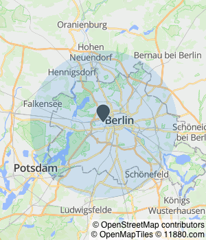 Kartendarstellung des Servicegebiets von Moabit Mobimax PC Werkstatt