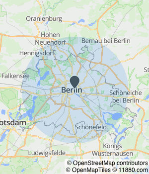 Kartendarstellung des Servicegebiets von Viola Moritz Seminare