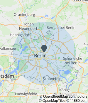 Kartendarstellung des Servicegebiets von Fahrdienst Plus