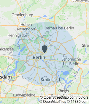 Kartendarstellung des Servicegebiets von Timeless Drive