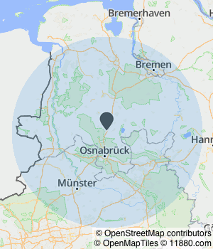 Kartendarstellung des Servicegebiets von Specht Garten Und Landschaftsbau