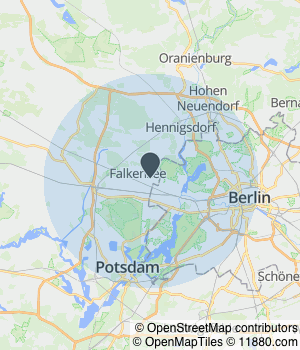 Kartendarstellung des Servicegebiets von Sonnenkonzept GmbH