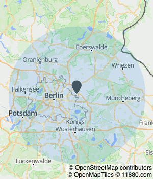 Kartendarstellung des Servicegebiets von SIBON-BODE GmbH