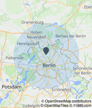 Kartendarstellung des Servicegebiets von Arkis Bau