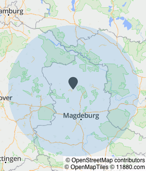 Kartendarstellung des Servicegebiets von Wickman Group Wickert Tatortreinigung