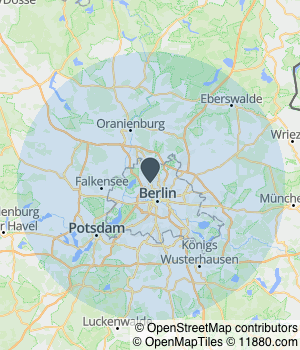 Kartendarstellung des Servicegebiets von Wolkenberg Umzüge