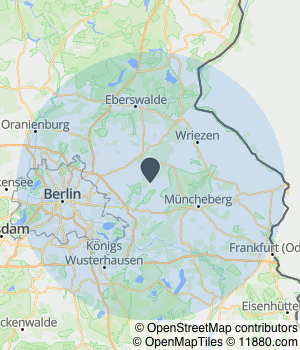 Kartendarstellung des Servicegebiets von Die Alltagsengel