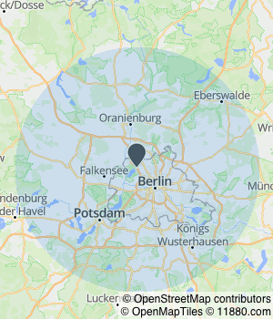 Kartendarstellung des Servicegebiets von Ha Wi Revision GmbH