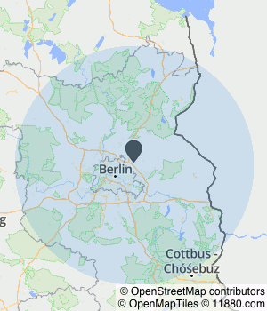 Kartendarstellung des Servicegebiets von Generalagentur Christian Lange