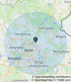 Kartendarstellung des Servicegebiets von Resoco UG