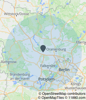 Kartendarstellung des Servicegebiets von Jörg Sieg Immobilien