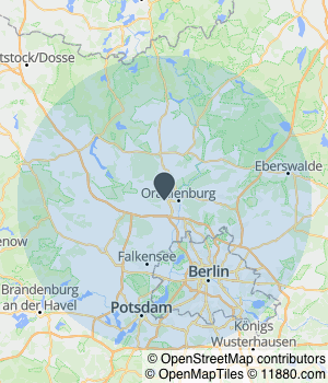 Kartendarstellung des Servicegebiets von Transport und Abschleppservice 24Stunden