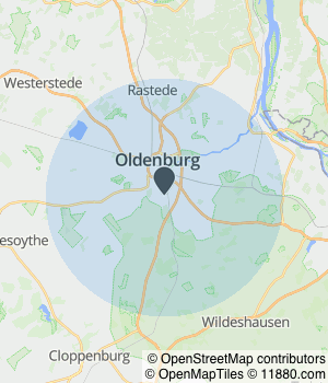 Kartendarstellung des Servicegebiets von Marcus Herlemann Herlemann-Nordwest-Service