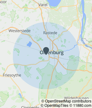 Kartendarstellung des Servicegebiets von K.S. Transport
