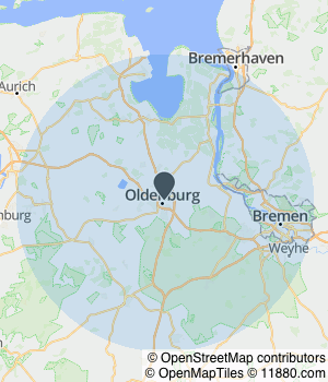 Kartendarstellung des Servicegebiets von Clean Surprise