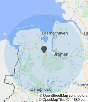 Kartendarstellung des Servicegebiets von Jörg Labohm e.K.