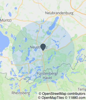 Kartendarstellung des Servicegebiets von Hausmeisterservice HSK Dennis Klöß