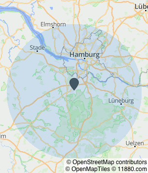 Kartendarstellung des Servicegebiets von Ingo macht‘s e.K.