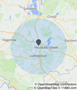 Kartendarstellung des Servicegebiets von Gasthof „Zur Eiche“