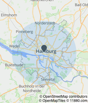 Kartendarstellung des Servicegebiets von Rechtsanwalt Karsten Klug