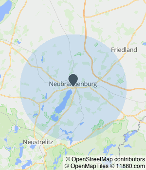 Kartendarstellung des Servicegebiets von Bellissima Friseursalon