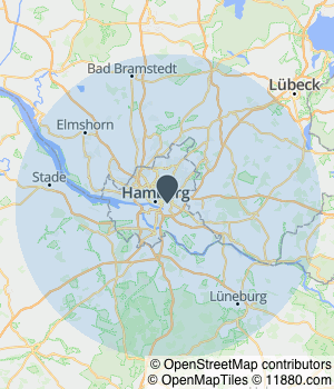 Kartendarstellung des Servicegebiets von NordFix24