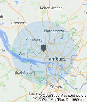 Kartendarstellung des Servicegebiets von SpeedGO Express