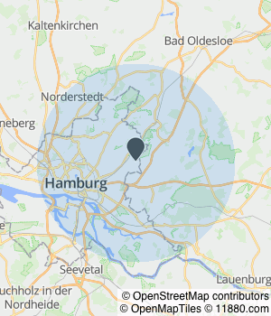 Kartendarstellung des Servicegebiets von Die Spanferkelei