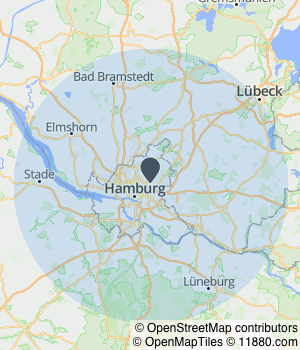 Kartendarstellung des Servicegebiets von Jungbau