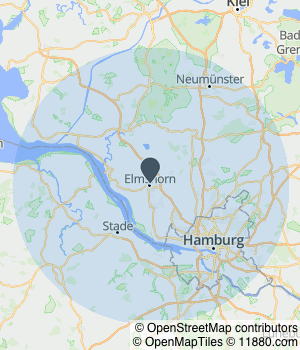 Kartendarstellung des Servicegebiets von Briefmarken Finger